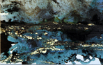 Titel: Landschaft mit Blau, Mischtechnik auf Leinwand, 2010, 120x90 cm