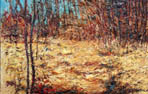 Titel:Birken mit Moor, Mischtechnik auf Leinwand, 2012, 76x45 cm